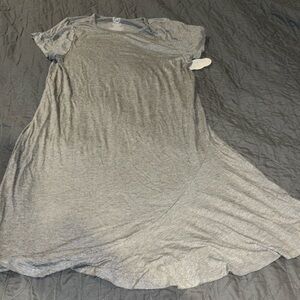 New NWT Wonder Nation girls gray sparkely short sleeve hem insert dress 14/16 xl